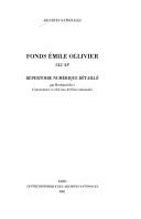 Cover for Fonds Emile Ollivier