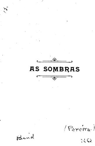 Cover for As sombras.