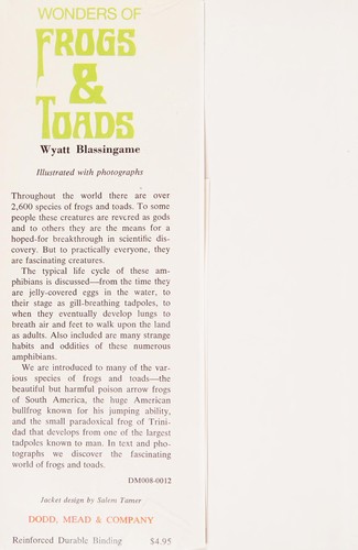 Cover for Wonders of frogs and toads
