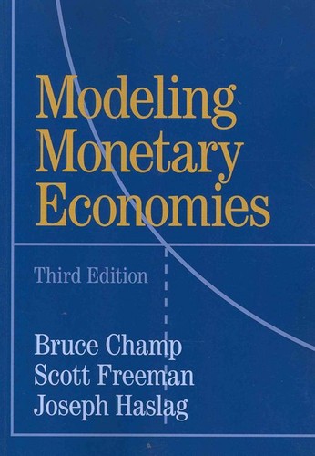 Cover for Modeling monetary economies
