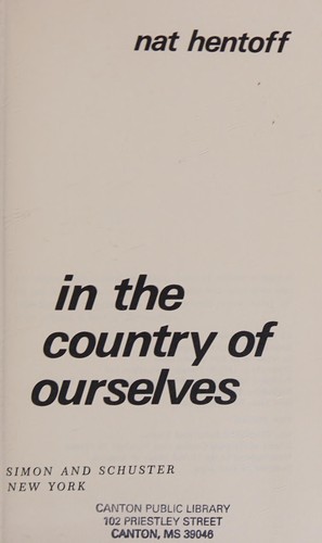 Cover for In the country of ourselves.