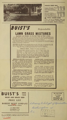 Cover for Buist's bulbs and grass seed
