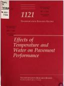 Cover for Effects of temperature and water on pavement performance.
