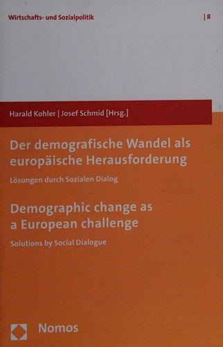 Cover for Der demografische Wandel als europäische Herausforderung