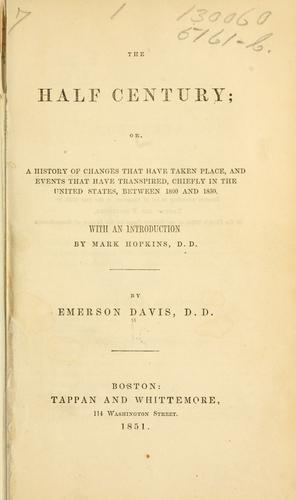 Cover for The half century