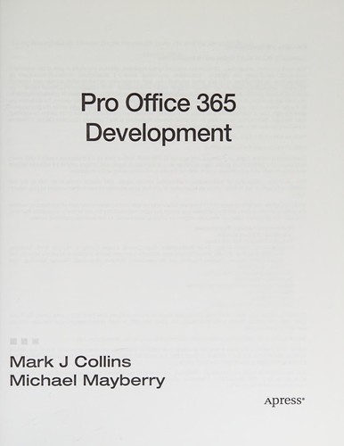 Cover for Pro Office 365 development