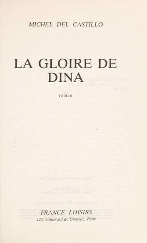 Cover for La Gloire de Dina