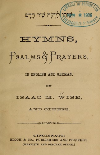 Cover for Hymns, psalms and prayers