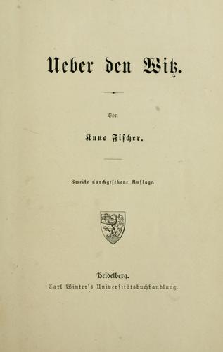Cover for Ueber den Witz