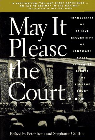 Cover for May It Please the Court