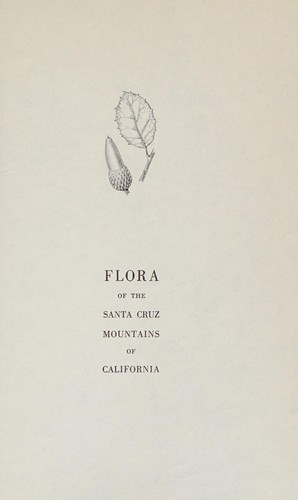 Cover for Flora of the Santa Cruz Mountains of California