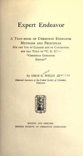 Cover for Expert endeavor
