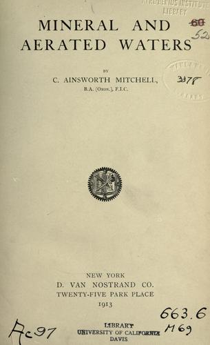 Cover for Mineral and aerated waters