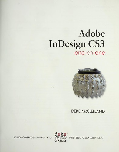 Cover for Adobe InDesign CS3 one-on-one