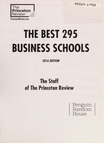 Cover for The best 295 business schools