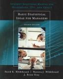Cover for Student Solutions Manual for Hildebrand/ Ott/ Gray's Basic Statistical Ideas for Managers