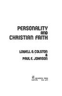 Cover for Personality and Christian faith
