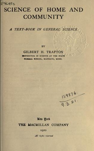 Cover for Science of home and community