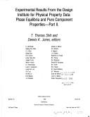 Cover for Experimental Results from the Design Institute for Physical Property Data