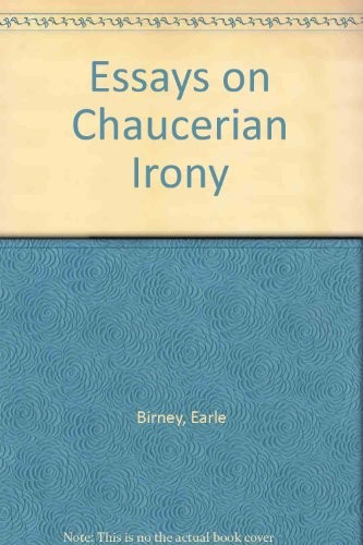 Cover for Essays on Chaucerian irony