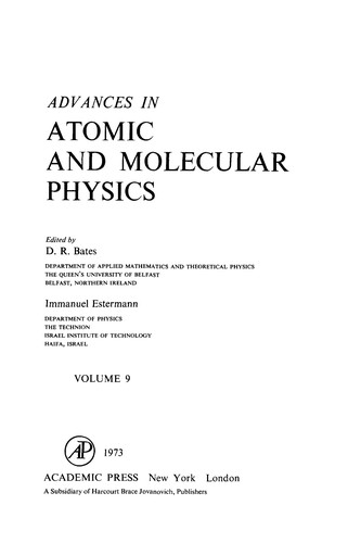 Cover for Advances in atomic and molecular physics.