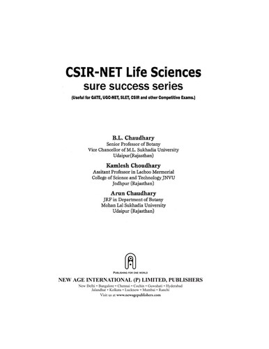 Cover for CSIR-Net life sciences sure success series