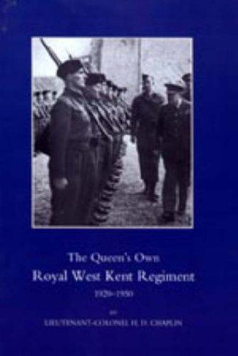 Cover for QUEEN'S OWN ROYAL WEST KENT REGIMENT 1920-1950