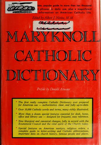 Cover for The Maryknoll Catholic dictionary