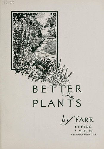 Cover for Better plants by Farr, spring 1935