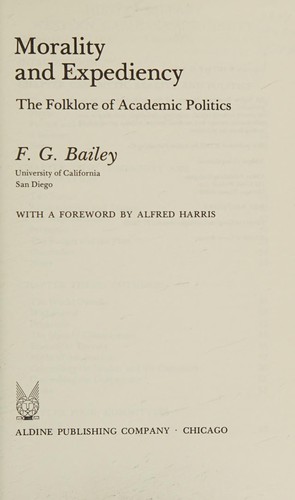 Cover for Morality and expediency