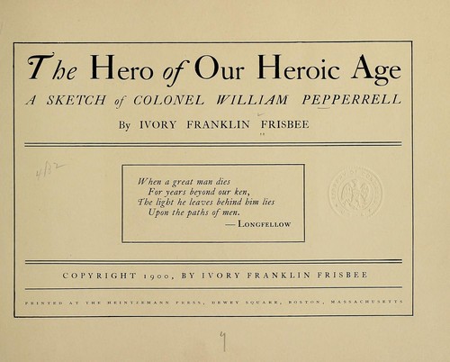 Cover for The hero of our heroic age