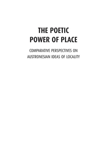 Cover for Poetic power of place