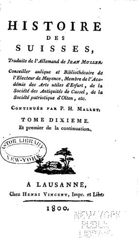 Cover for Histoire des Suisses