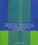 Cover for Prospective evaluation of applied energy research and development at DOE (Phase two)