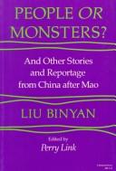 Cover for People or monsters?