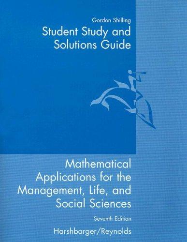 Cover for Student Study and Solutions Guide for Mathematical Applications