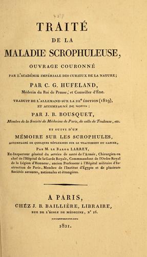 Cover for Traité de la maladie scrophuleuse