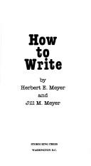 Cover for How to write
