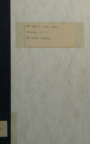 Cover for He Gave Thanks
