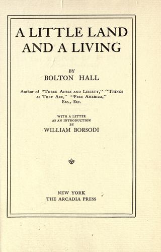 Cover for little land and a living