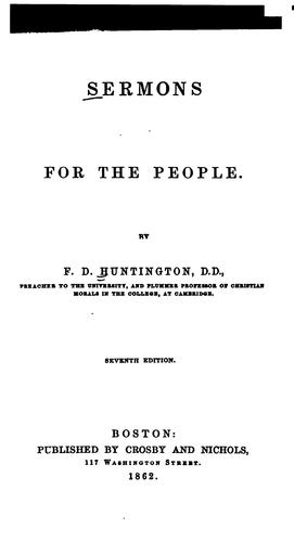 Cover for Sermons for the People