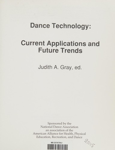 Cover for Dance technology
