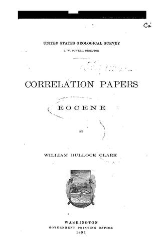 Cover for Correlation Papers ; Eocene