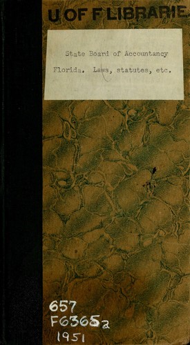 Cover for The accountancy law and rules of the board relating to the practice of accountancy.
