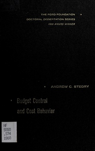 Cover for Budget control and cost behavior.