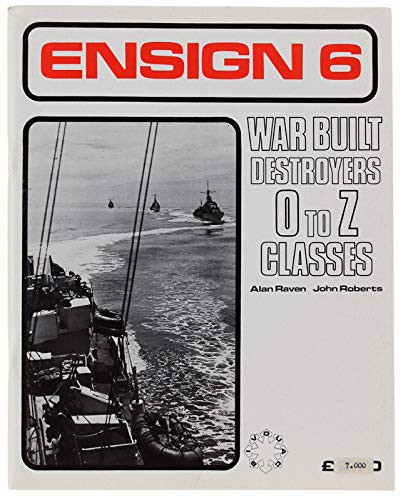 Cover for War built destroyers, O to Z classes