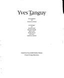 Cover for Yves Tanguy