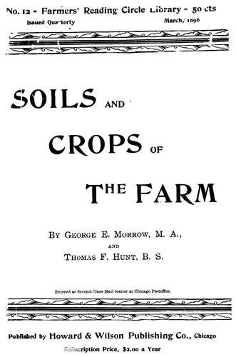 Cover for Soils and crops of the farm