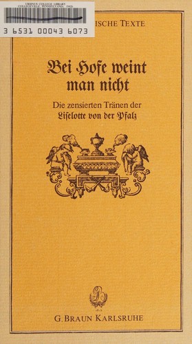 Cover for Bei Hofe weint man nicht