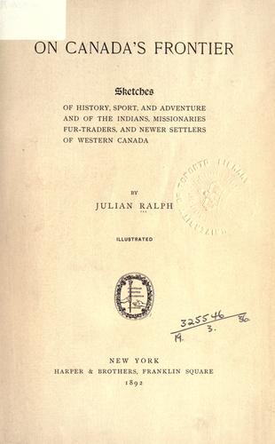 Cover for On Canada's frontier